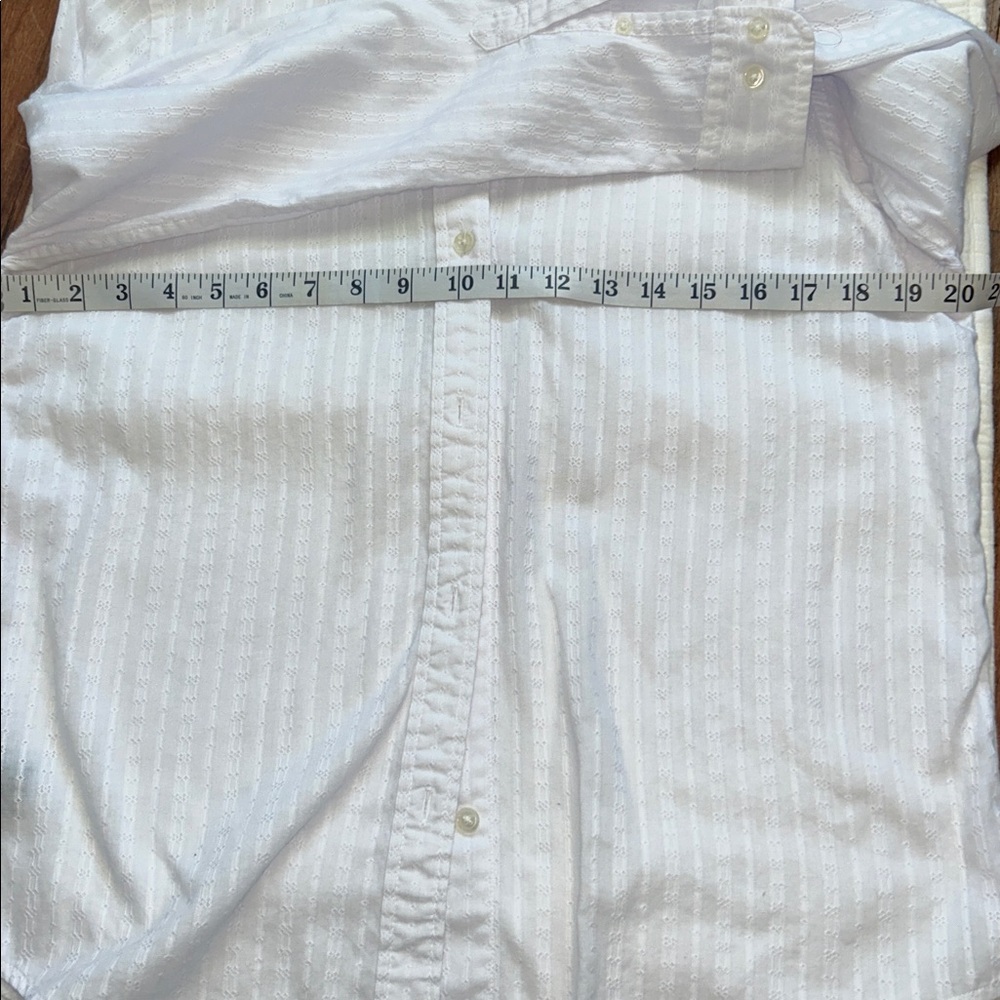 Lauren Ralph Lauren Textured White Dress Shirt - Picture 7 of 9